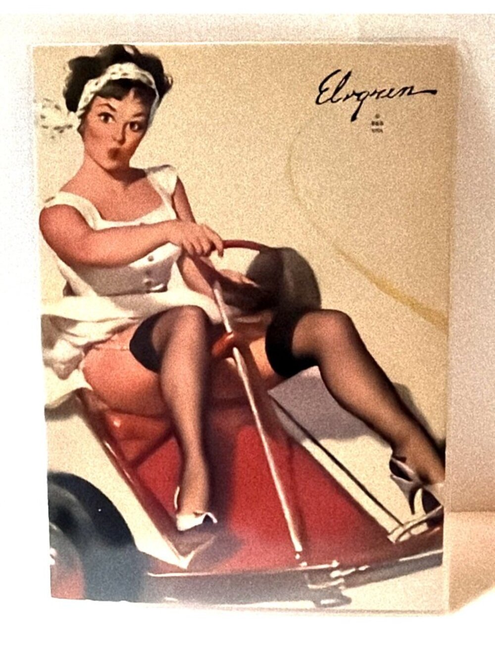 1993 Gil Elvgren Calendar Pinup Art Trading Card Single #28 Sharp Curves Craft